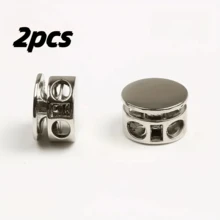 2/4 件免系带鞋带锁 - 金属弹簧夹，适用于运动鞋、休闲鞋、运动裤、DIY 帽绳 - 弹性张力和缝纫配件