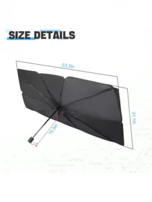 Parasol para Parabrisas de Coche,cubre sol para auto, Plegable Parasol Coche Delantero Protector con Anti UV Rayos, Parasol para Parabrisas Protección, Parasol para Parabrisas Automotriz Universal - Negro - Ver 4