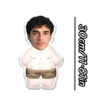 Spersonalizowana poduszka z obrazkiem, uroczy motyw z kreskówki, spersonalizowana poduszka z portretem, druk dwustronny, poduszka na sofę, wyjątkowy prezent urodzinowy, Boże Narodzenie, Halloween, Święto Dziękczynienia, dla rodziny i przyjaciół - Wild Man