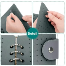 1pc Enamel Badge Collection Display Album, Decorative Storage Bag, Brooch Storage Box, Medal Collection Album, Enamel Badge Storage Rack, Badge Display Rack, Portable Brooch Storage Box With Holes, Collector Storage Solution, Jewelry Roll