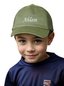 قبعة بيسبول قابلة للتخصيص بشعار نص للأطفال الأولاد والبنات، لون أحادي، قبعة واقية من الشمس للخارج، تنفس وحماية من الأشعة فوق البنفسجية - متعدد الألوان - مشاهدة 4