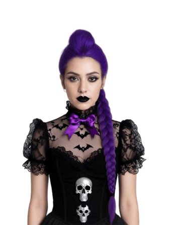 Enchanting Purple Braided Wig: A Captivating Blend Of Gothic Glamour And Artistic Expression For Unforgettable Style Statements