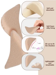 3 Pairs High Heel Pain Relief Insoles With Forefoot Cushion & Half-Length Soft Sponge Inserts For Women (3 Styles)