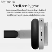 Nothing 耳机 1 黑色，播放时间长达 80 小时，实时自适应 ANC，IP52 防尘防水，KEF 音响，高保真音效，空间音频，清晰语音技术 - 黑色 - 查看 10