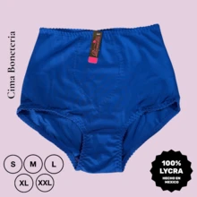 CIMA BONETERIA Panty de Licra para mujer dama adolescentes o adultos mayores cintura alta reforzada en abdomen y laterales con puente de algodón - Multicolor - Ver 3