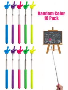 1pc Retractable Pointer For Classroom Telescopic Teachers Pointer Extendable Hand Pointer Finger Pointer Stick Mini Retractable Classroom Pointer For School Kindergarten, White/Blue/Pink, Perfect For Christmas Gifts
