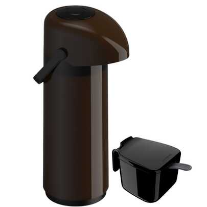 Kit Garrafa Térmica 1 Litro Sistema Pressão Verona + Açucareiro 350 ML Garrafa Alça Ampola de Vidro