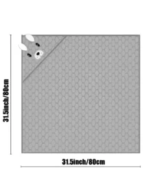 Baby Hooded Bath Towel Embroidered Absorbent Newborn Infant Bathrobe - Grey - View 3