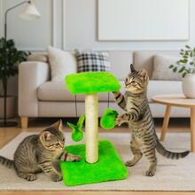 Scratching Post With Double Sisal Cat Toy - 綠色 - 查看 2