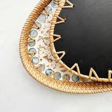 1pc Bohemian Style Woven Rattan & Shell Fruit Tray - Decorative Jewelry And Tea Storage Box Kitchen Items Kitchen Accessories Kitchen Kitchen Tools - Multicolor - View 7