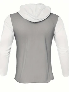 [2-Piece Set] Men's Casual Sports Suit, Men's Hooded Sweatshirt Suit, Long-Sleeved Button Hooded Sweatshirt With Drawstring Trousers, Regular Version, Knitted Fabric, New Autumn And Winter Style, Suitable For Daily Life, Outdoor Activities, And Vacations - Nhiều màu - Xem 3