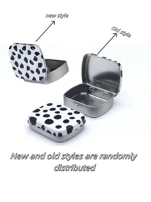 1pc Empty Metal Storage Box, Vintage Hinge Mini Box, Small Candy Tin, Portable Packaging Tin Box, Outdoor Travel Supplies, Home Organization And Storage