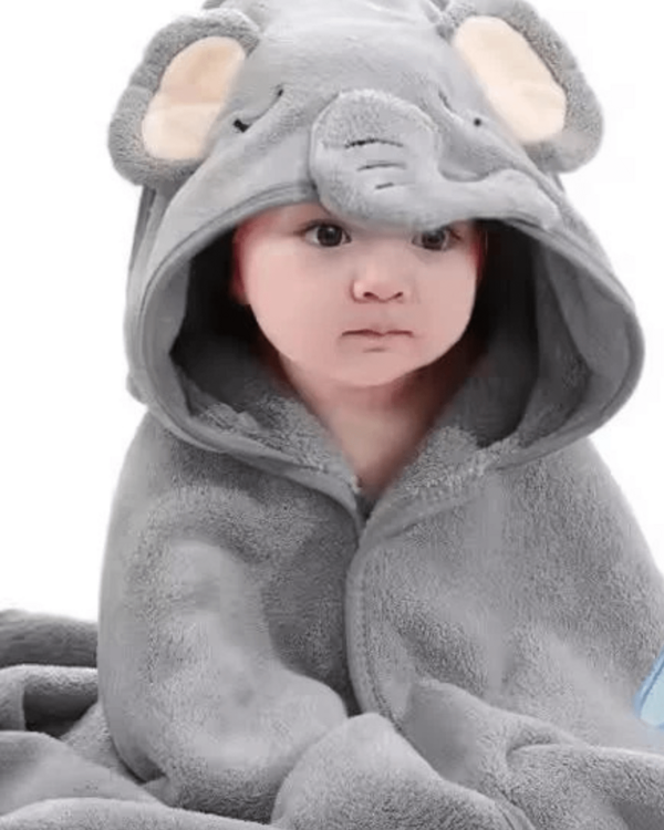 Toalha De Banho Bordado Bebê Capuz Roupão Infantil Absorvente Recém Nascido Criança Bichinho