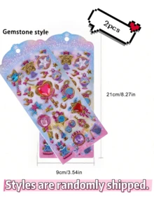 1 套贴纸，包含各种款式的贴纸、爱心贴纸、文具贴纸、彩色饰品贴纸和少女公主普通贴纸（款式随机）