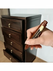 1支装 棕色/胡桃木色 家具木纹补色笔 木地板家具划痕补色修复笔 遮盖划痕、凹痕、木纹裂纹、桌面孔洞 新旧款随机发货 - 均碼 - 查看 7