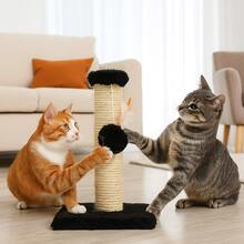 Cat Scratching Post With Exclusive Sisal Toy - 黑色 - 查看 3