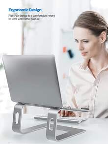 1pc Tablet Stand Holder,Portable Computer Stand,Metal Desktop Stand For IPad, Tablet, Laptop, Efficient Heat Dissipation For Daily Use - Multicolor - View 5