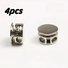 2/4 件免系带鞋带锁 - 金属弹簧夹，适用于运动鞋、休闲鞋、运动裤、DIY 帽绳 - 弹性张力和缝纫配件