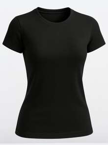 3-Piece Kit Women's Dry Fit T-Shirt UV Protection Slim Blouse Sportswear Gym Basic Women's Tight BYG - màu đen - Xem 2