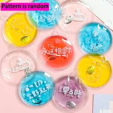 5件套卡通挤压暖手宝，图案款式随机，便携式可爱圆形热水袋，自加热秋冬挤压取暖器 - 彩色 - 查看 10