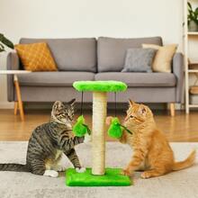 Scratching Post With Double Sisal Cat Toy - 綠色 - 查看 3