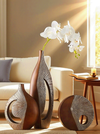 Creative And Elegant Vase Decoration, Simple Resin Vase For Living Room, Light Luxury Art Tulip Flower Holder Set, Unique Gift, Best Gift For Christmas, Winter, Decoration, Home, Wedding Decoration, Home Decoration, Party Decoration For Valentine's Day Birthday Room Decor Flower Vase Glass Vase