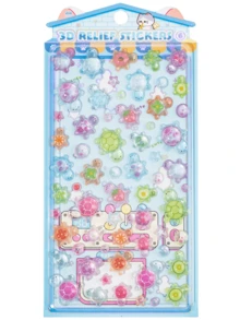 3D卡通贴纸、学生奖励、节日礼物、柔软可爱的DIY手机壳、笔记本、摇摇卡、3D浮雕可爱麦片贴纸 - 均碼 - 查看 10