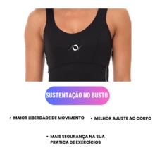 Nexis Maiô Macaquinho Plus Size Perninha Natação De Hidroginástica - Preto/Turquesa - Visão 7