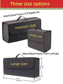 1pc Car Luggage Storage Box, Car Portable Folding Felt Storage Box, Car Tool Storage Box, Multiple Size Options
