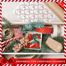 120 piezas/60 piezas Etiquetas navideñas del Polo Norte de Papá Noel para regalos, etiquetas redondas autoadhesivas de 2 pulgadas para papel de regalo navideño, tarjetas, sobres y cajas de la fiesta de Navidad (Lindo) 30/10 piezas