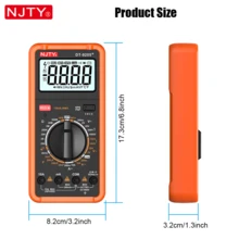 NJTY 9205型数字万用表，高精度电气维修测试仪，可测量电压、电流、电阻、频率、火线，多功能仪表，耐用ABS材质，带支架