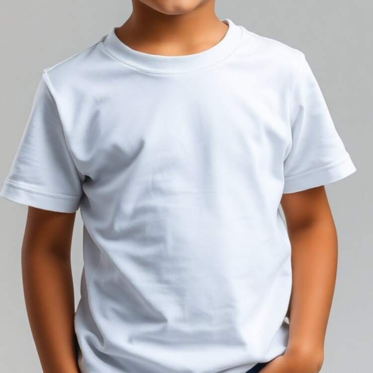 Kids' T-Shirt "Promoted To Big Brother" 100% Cotton 30.1 Yarn Crew Neck - 白色 - 查看 3