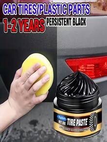 Tire Wax, Long-Lasting Shine Protectant, Car Plastic Parts Renewal, Scratch Removal & Repair Paste