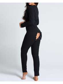Lounge In Style, Women's Kiss Jumpsuit - 黑色 - 查看 1