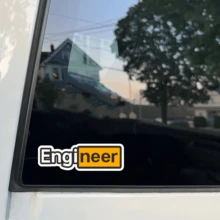 工程师 PVC 贴纸，适用于笔记本电脑、汽车、书籍、水瓶、头盔、旅行包、窗户的防水贴花 - 耐用 IT 贴纸 - 彩色 - 查看 8