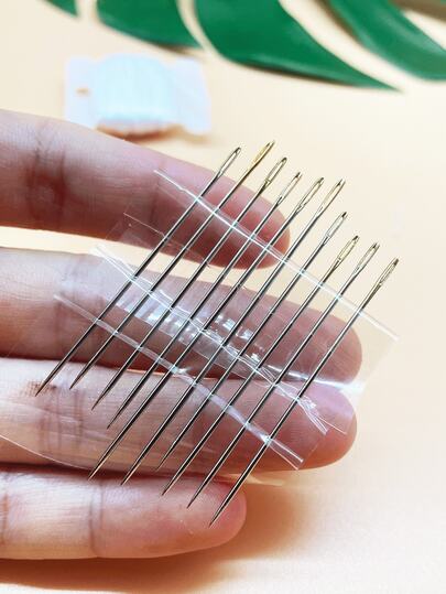 Juego de agujas de coser profesionales, de varios tamaños, adecuado para costura en casa, manualidades, bordado y tejido