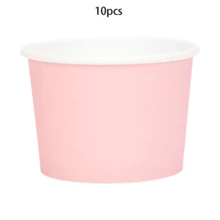 10 件/20 件/50 件浅粉色纸质冰淇淋杯纯粉色甜点碗，用于盛放冷热食物，派对零食杯，浴室杯，生日、婴儿淋浴、性别揭示、圣诞节、复活节派对用品的桌面装饰 - 粉色 - 查看 7
