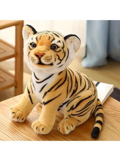 23cm/9.05in Cute Plush Tiger Doll, Soft Stuffed Tiger Plush Animal, Wild Tiger Plush Doll - Ideal For Birthday, Christmas, New Year Or Valentine's Day Gifts, Children's Doll - Forest Wildlife Decor, Home Decor