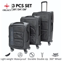 Equipaje ORLACS, Juego de Maletas 20+24+28, Conjunto de Tres Piezas, Material de Nailon, Ultra Ligero, Carrito de Aluminio, Asa Única, Cerradura, Cremallera Doble Expandible, Gran Capacidad de Almacenamiento, Ruedas Universales Silenciosas de 360 Grados, Alta Calidad, Duradero, Impermeable, Resistente al Desgaste y a los Arañazos, Marca Europea, Diseño Europeo, Productos de Primera Calidad