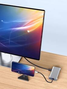 11 In 1 USB C Hub Type C To 4K HD-Compatible USB 3.0 Multifunctional Adapter - 黑色 - 查看 2