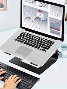 1pc Tablet Stand Holder,Portable Computer Stand,Metal Desktop Stand For IPad, Tablet, Laptop, Efficient Heat Dissipation For Daily Use - Multicolor - View 4