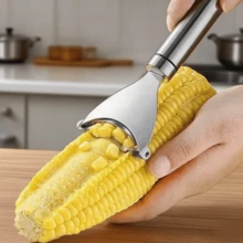 Pelador de granos de maíz de acero inoxidable, Pelador de maíz, Cortador de maíz de cocina, Pelador de mazorca de maíz, Herramienta pequeña de cocina