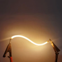 6 قطع من شرائط الخيوط المرنة LED ذات اللون الدافئ - بطول 130 مم/5.11 بوصة ~ 300 مم/11.81 بوصة خيارين للطول، درجة حرارة اللون 2200 كلفن، ساطعة وقابلة للثني لمصابيح اللولبية DIY والديكور، تعمل بالبطارية (DC3V، غير مشمولة)، مناسبة لديكور العطلات/الحفلات/المناسبات، ديكور عيد الميلاد/عيد الحب