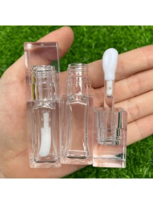 1/5支装全透明唇彩管空瓶可填充口红瓶带大号刷头白色丰唇瓶包装，价格实惠，适合作为圣诞礼物、化妆品、化妆工具、便宜货、礼品、女士礼品、圣诞礼物。 - 無色 - 查看 4