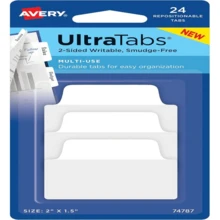 Avery Multiuse Ultra Tabs, 2" X 15", 2-Side Writable, Assorted Pastel Dots, 24 Repositionable Tabs (74773) - ColorG - View 1