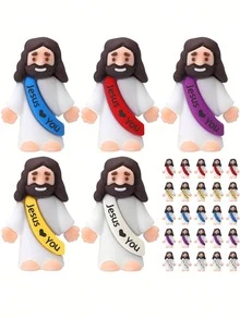 10/20个迷你耶稣玩偶，“耶稣爱你”，耶稣玩具，小耶稣玩偶，捉迷藏游戏，周日派对礼物（颜色随机），迷你耶稣，基督教玩具，小型玩具，基督教玩具，派对礼物，耶稣，玩具，耶稣礼物，耶稣玩偶，迷你耶稣，耶稣，迷你耶稣，基督教用品，耶稣，基督教用品，迷你耶稣房间装饰家居装饰装饰品家居微缩物品 - 彩色 - 查看 6