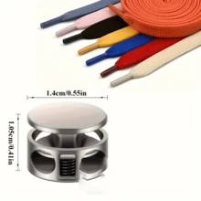 2/4 件免系带鞋带锁 - 金属弹簧夹，适用于运动鞋、休闲鞋、运动裤、DIY 帽绳 - 弹性张力和缝纫配件