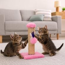 Cat Scratching Post With Exclusive Sisal Toy - 淺粉色 - 查看 3