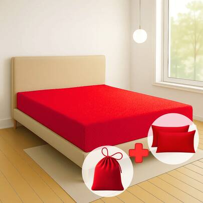 DuVlo Sábana De Cajón + 2 Fundas De Almohada Microfibra + Bolsita tacto algodón, de microfibra súper suave, diseños modernos, todas las medidas, Individual, Matrimonial, Queen y King