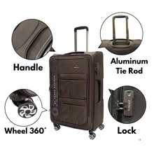 Equipaje ORLACS, Juego de Maletas 20+24+28, Set de Tres Piezas, Material de Tejido de Nailon, Súper Ligero, Varilla de Aluminio, Asa Única, Cerradura, Expandible con Doble Cremallera, Gran Capacidad de Almacenamiento, Ruedas Universales Silenciosas de 360°, Alta Calidad, Duradero, Impermeable, Resistente al Desgaste, Resistente a los Arañazos, Marca Europea